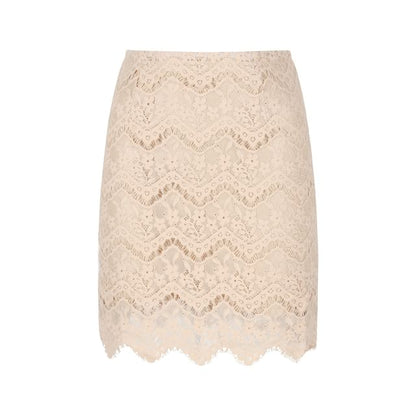 V-Neck Lace Cardigan and Mini Pencil Skirt Set