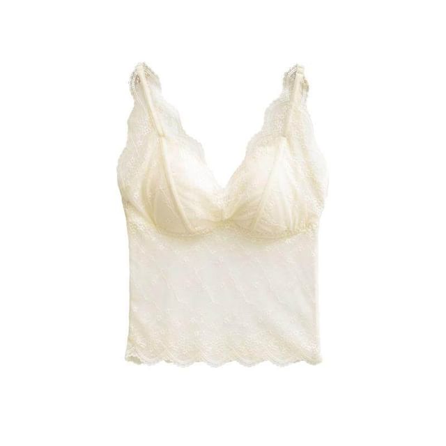 Lace Camisole - V-Neck Sleeveless