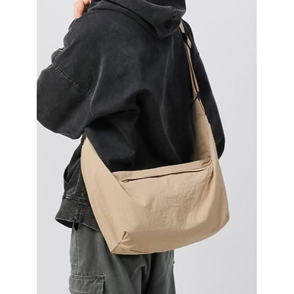 Plain Fabric Crossbody Bag
