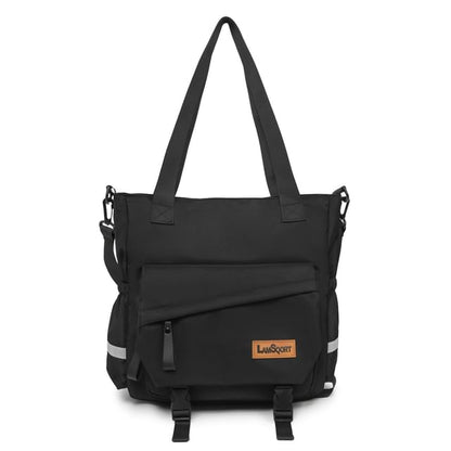 Buckle Panel Crossbody Tote Bag
