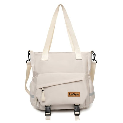 Buckle Panel Crossbody Tote Bag