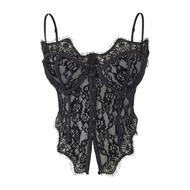 Slit Lace Camisole Top