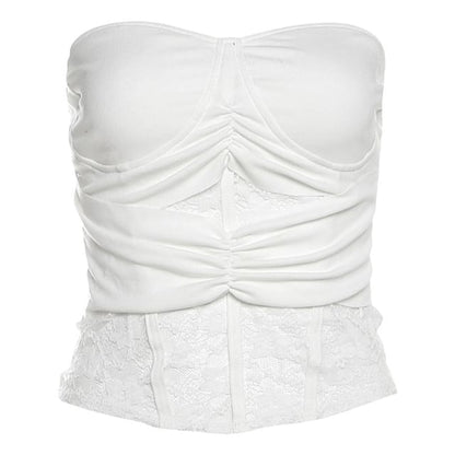 Strapless Lace Crop Top