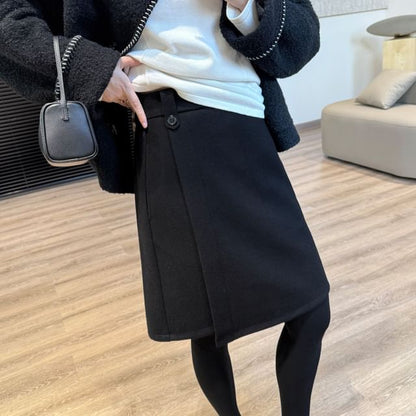 Asymmetric Mini A-Line Skirt High-Rise
