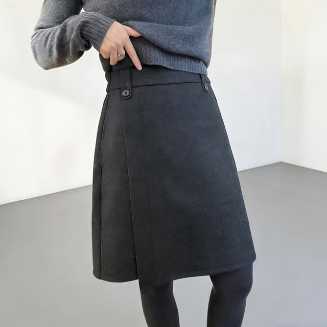 Asymmetric Mini A-Line Skirt High-Rise