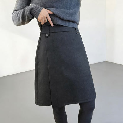 Asymmetric Mini A-Line Skirt High-Rise