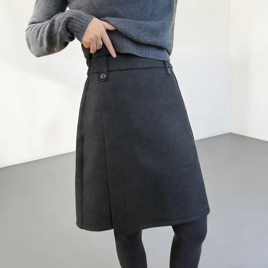 Asymmetric Mini A-Line Skirt High-Rise