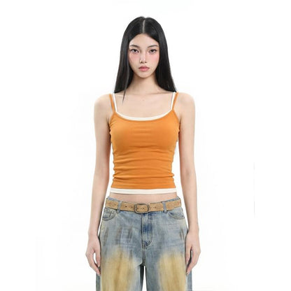 Slim Scoop Neck Crop Camisole