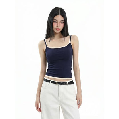 Slim Scoop Neck Crop Camisole