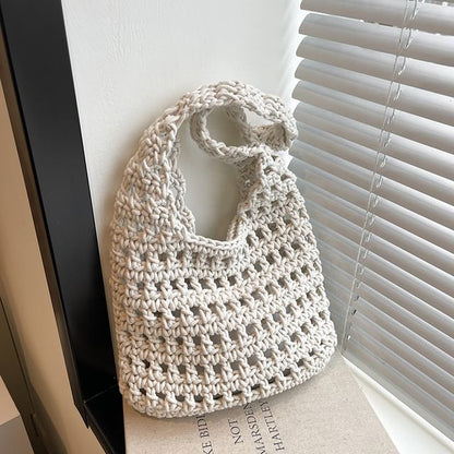 Plain Crochet Tote Bag