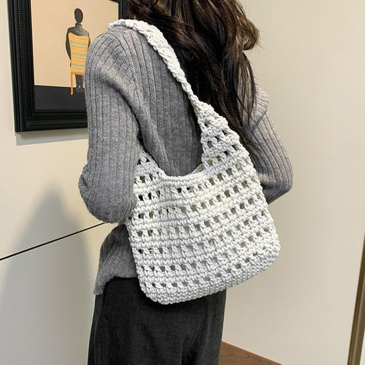 Plain Crochet Tote Bag