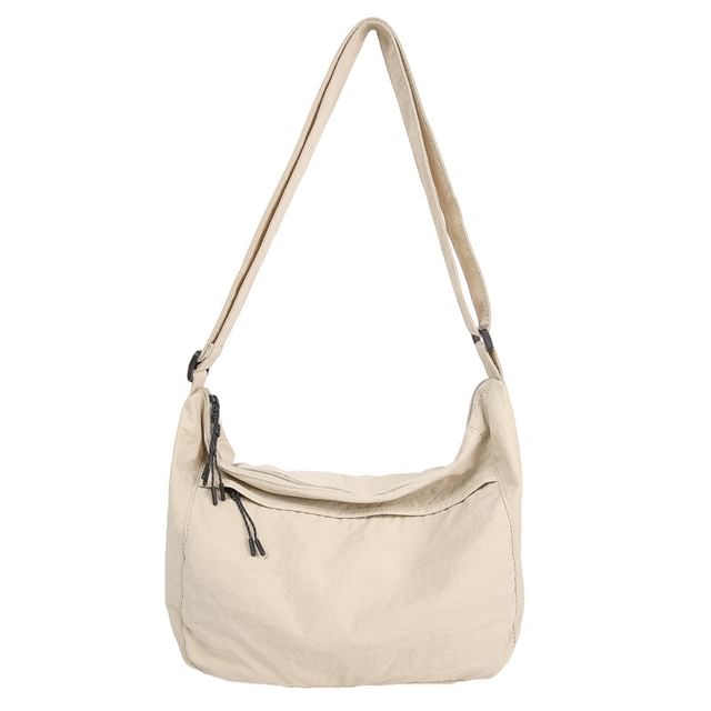 Nylon Plain Crossbody Bag