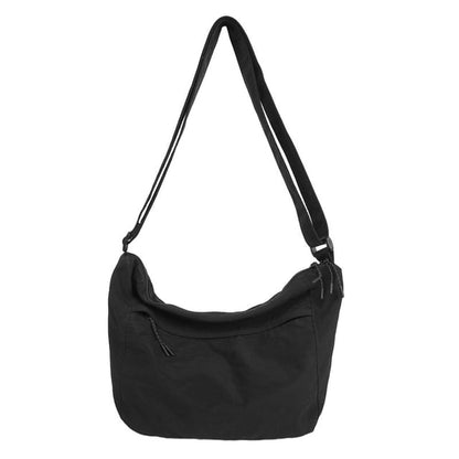 Nylon Plain Crossbody Bag
