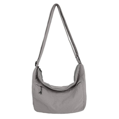 Nylon Plain Crossbody Bag