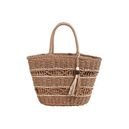 Woven Tasseled Tote Bag