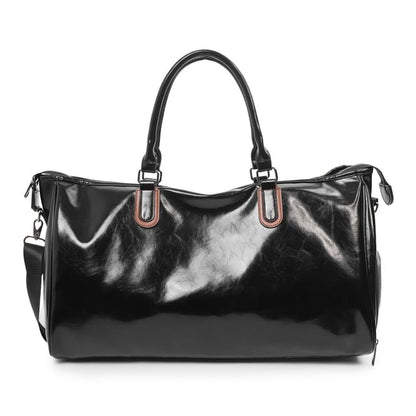 Faux Leather Plain Crossbody Bag