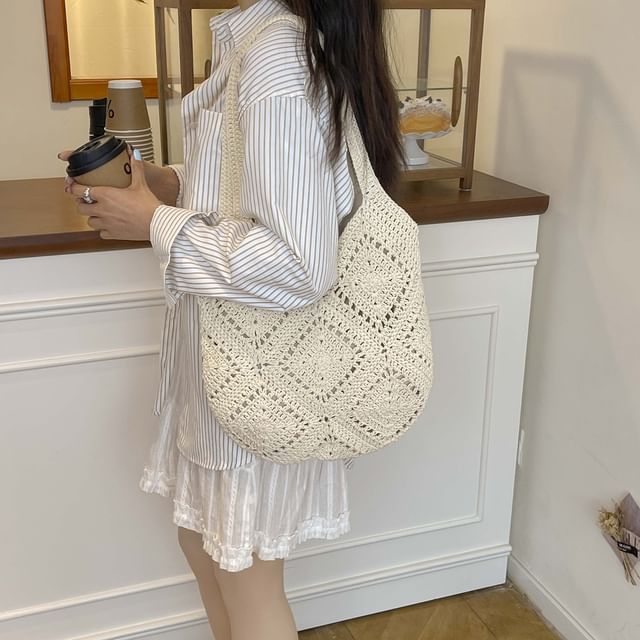 Crochet Plain Tote Bag