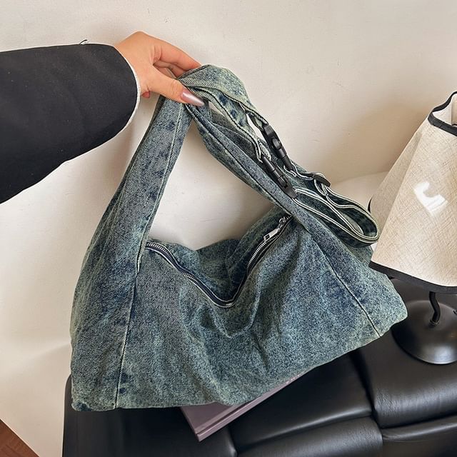 Denim Hobo Shoulder Bag
