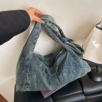 Denim Hobo Shoulder Bag