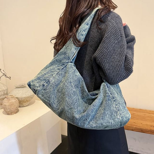 Denim Hobo Shoulder Bag