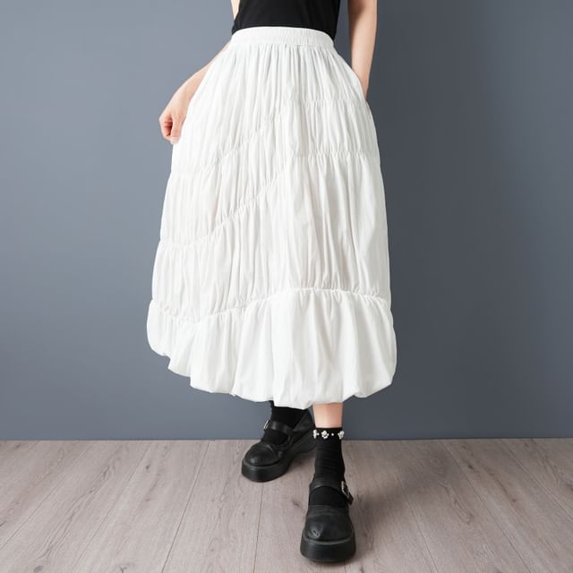 Stand Collar Jacket and Midi Skirt Set - Altfashion Shop