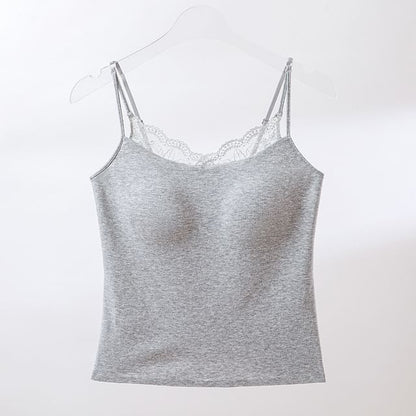 Lace Trimmed Camisole with Plain Design