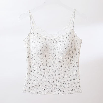 Lace Trimmed Camisole with Plain Design