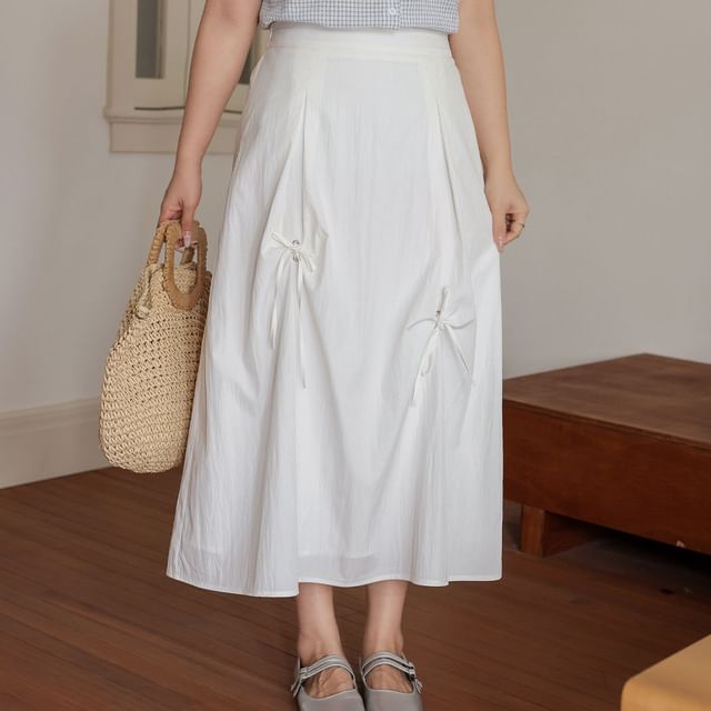 Black Mid-Rise A-Line Maxi Skirt - Altfashion Shop