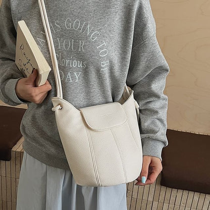 Faux Leather Bucket Bag