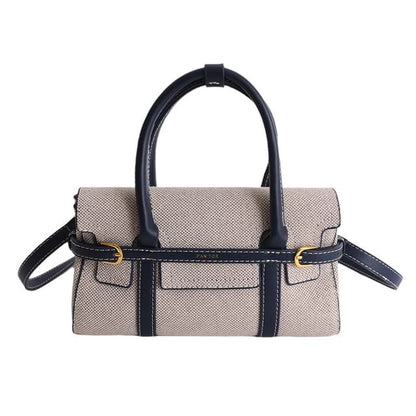 Top Handle Faux Leather Crossbody Bag