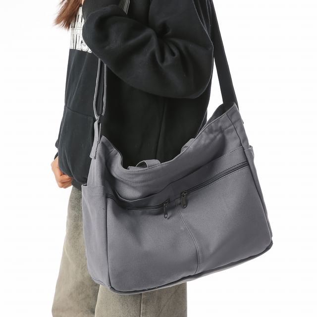 Plain Canvas Shoulder Bag