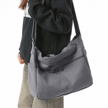 Plain Canvas Shoulder Bag