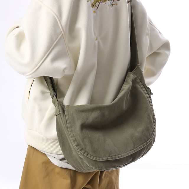 Plain Flap Crossbody Bag
