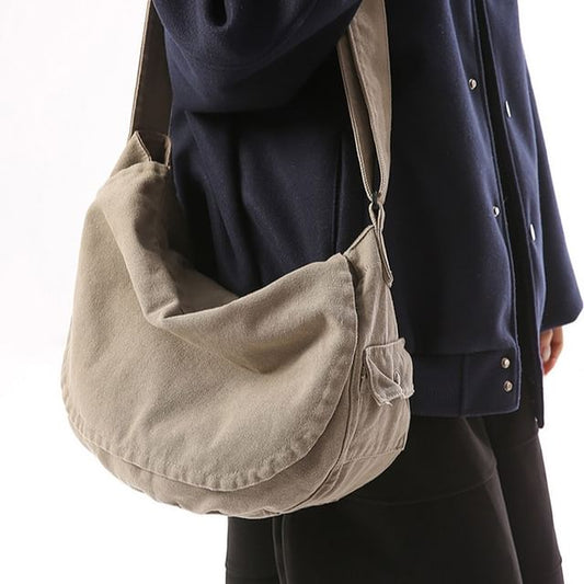Plain Flap Crossbody Bag