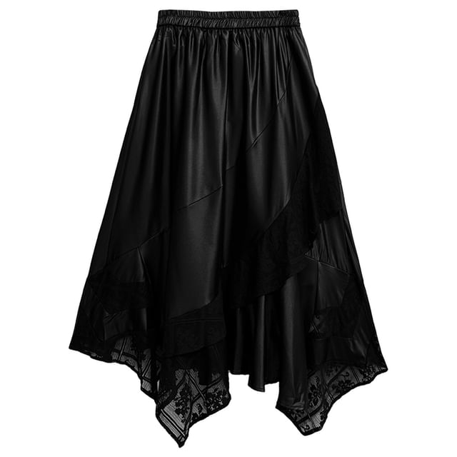 Crewneck Tee with Layered Maxi Skirt