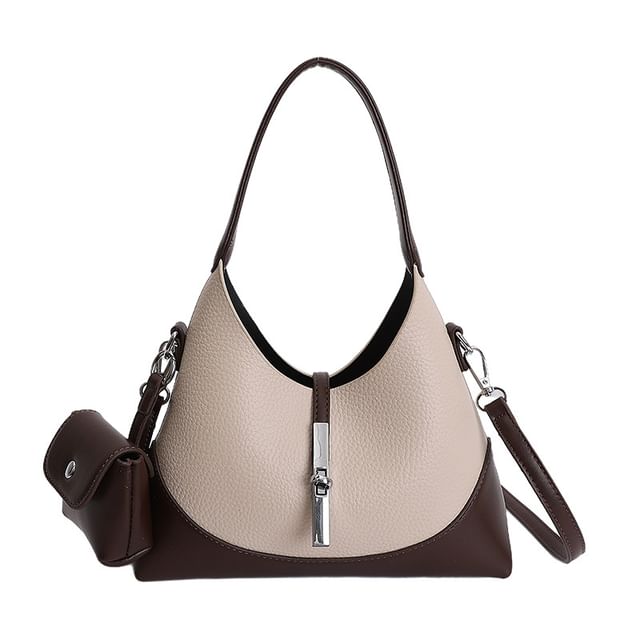 Set: Twist Lock Crossbody Shoulder Bag + Pouch