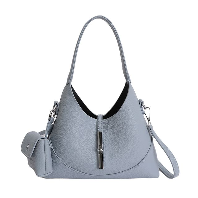 Set: Twist Lock Crossbody Shoulder Bag + Pouch