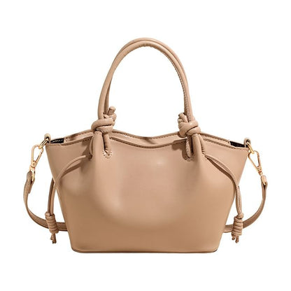 Drawstring Knotted Handle Crossbody Tote Bag