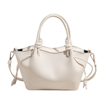 Drawstring Knotted Handle Crossbody Tote Bag