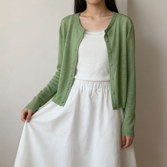 Plain Light Cardigan