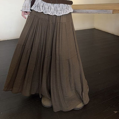 Pointelle Knit Boat Neck Top with Midi Skirt and Belt