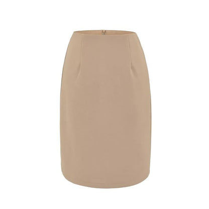 Mid Rise Plain Pencil Skirt