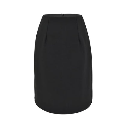 Mid Rise Plain Pencil Skirt