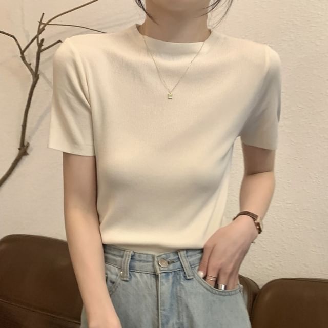 Mock Neck Knit Top