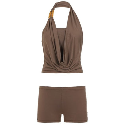 Crop Tank Top and Hot Pants Set