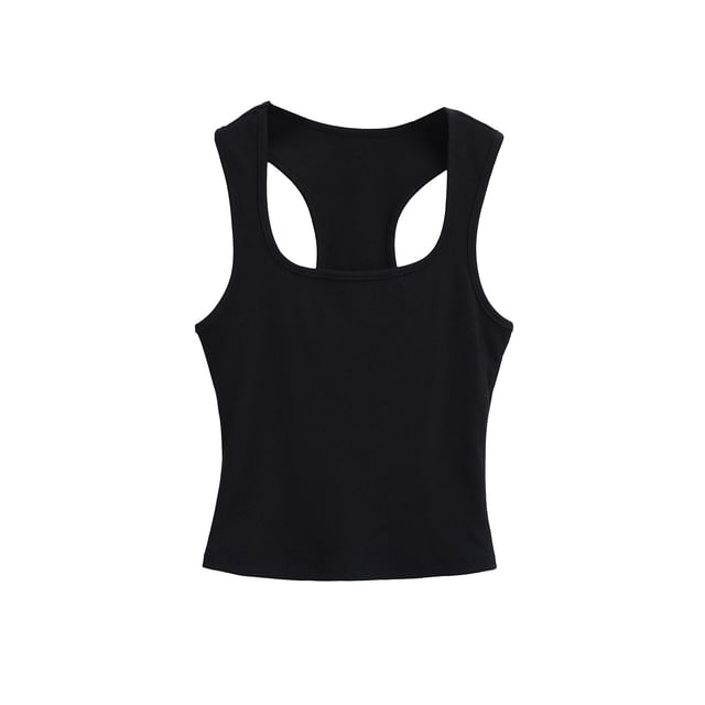 Ribbed Racerback Crop Tank
