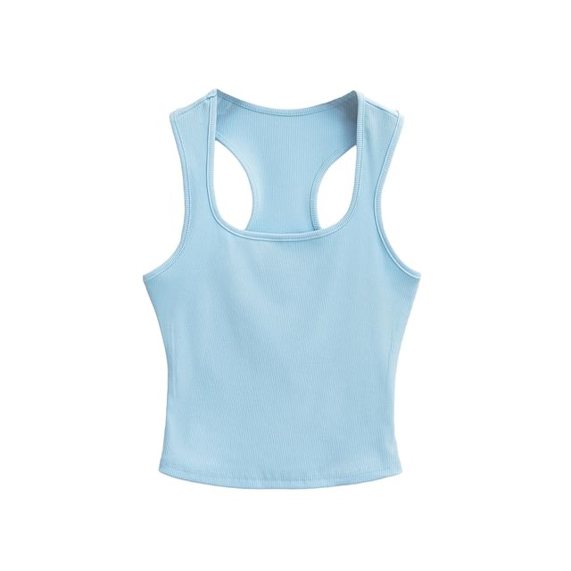 Ribbed Racerback Crop Tank