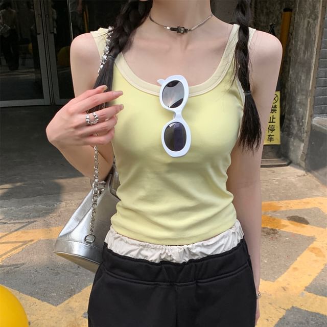 Contrast Trim Tank Top