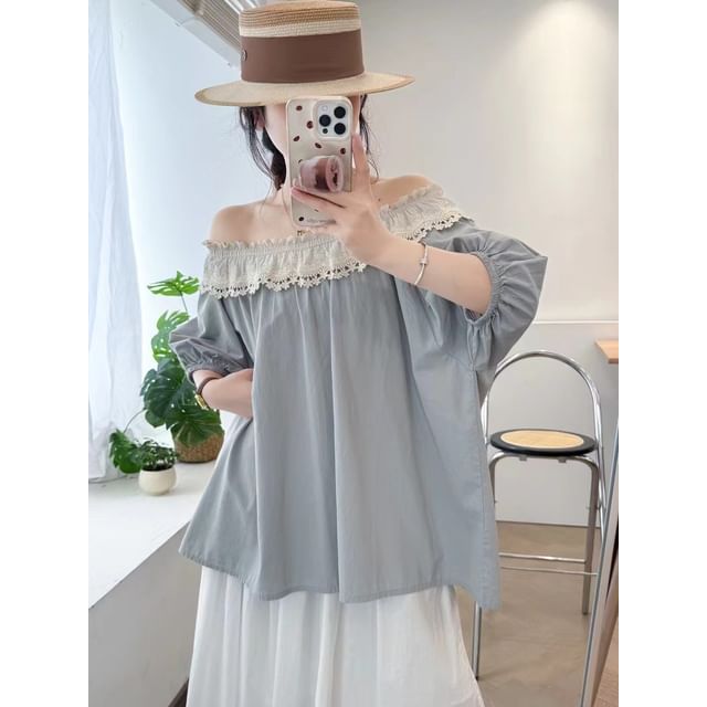 Lace Ruffle Blouse