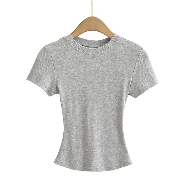 Crewneck Short Sleeve Crop Tee